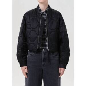 NEW AGOLDE iona quilted jacket in black
